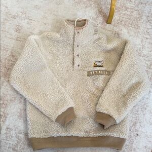 Human Made Cream Fleece Turtleneck Sweater